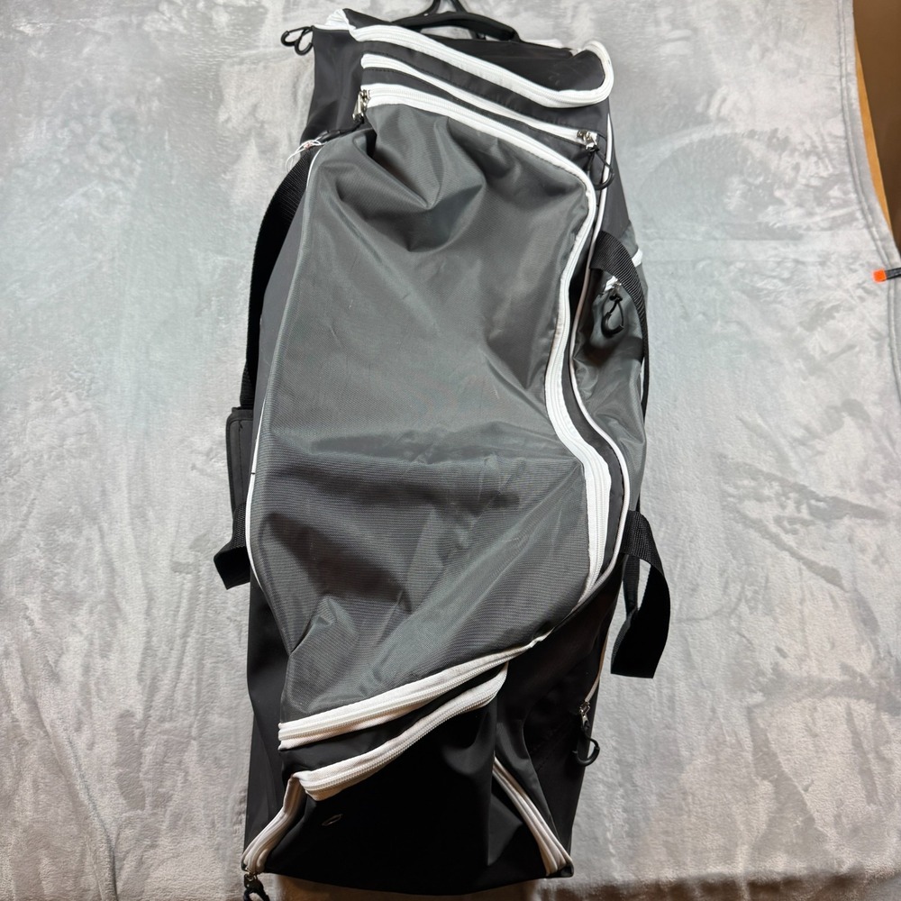 Marucci Stockade Wheeled Backpack Equipment Bag Adult Fastpitch Baseball Grey